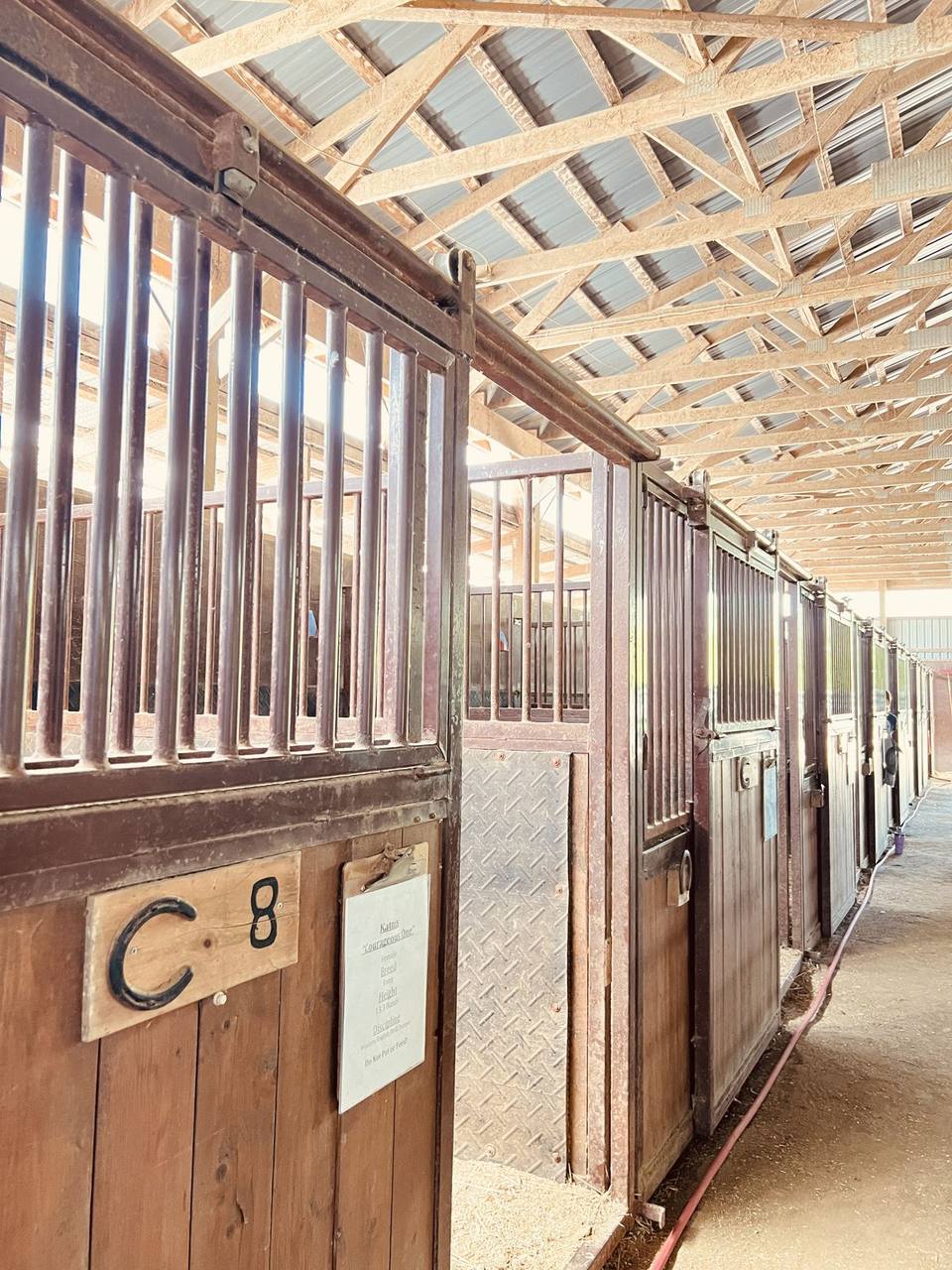 Horse stable aisle